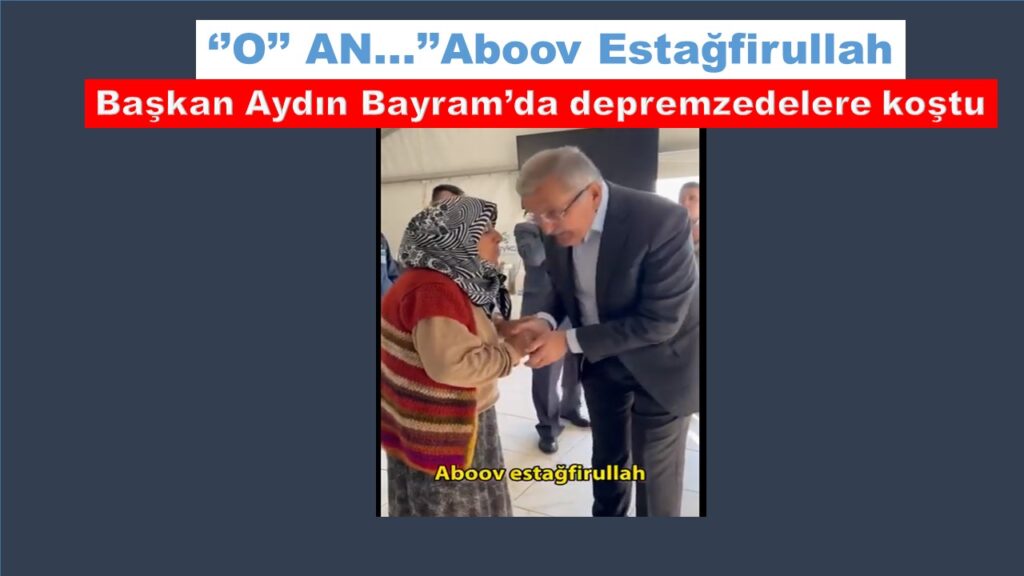 Başkan Aydın, Bayramda Depremzedelere Koştu