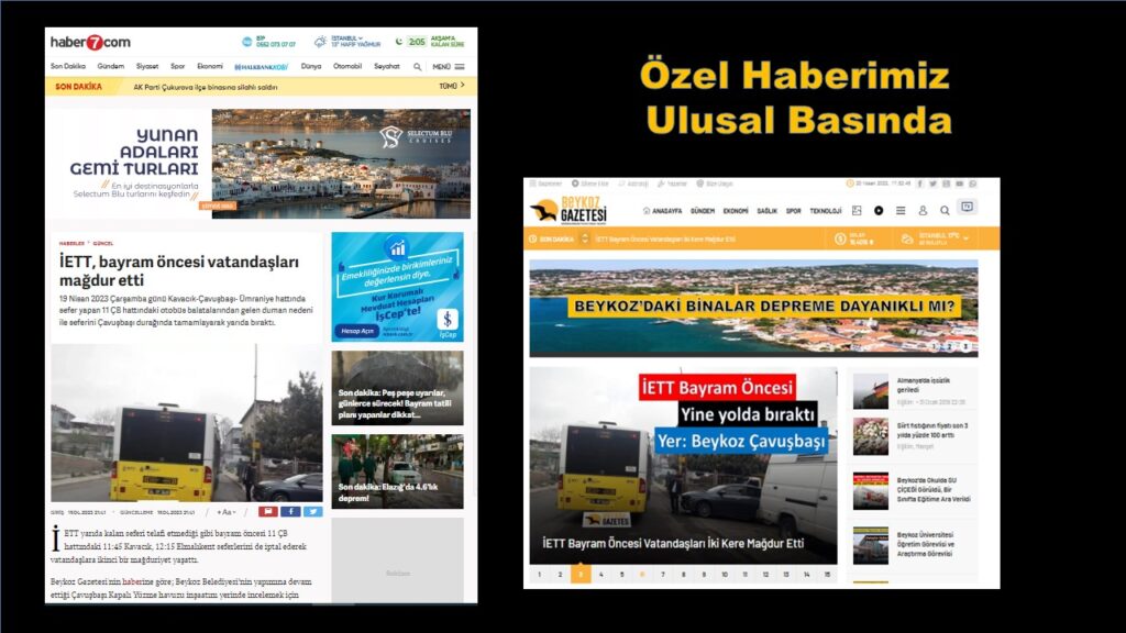 Özel Haberimiz Ulusal Basında Yer Aldı