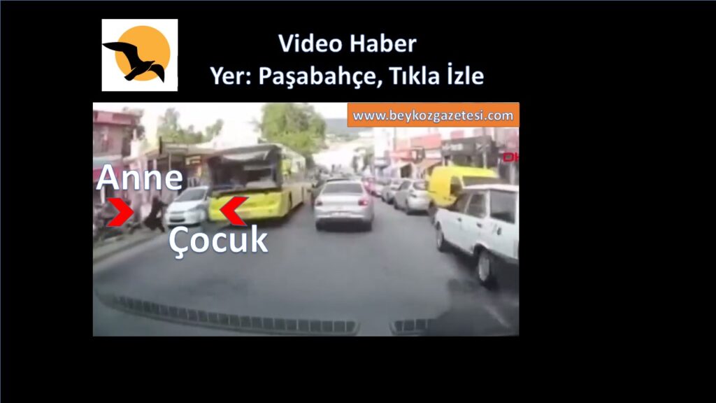Paşabahçe’de çocuk otobüsün kapısına çarptı. Video haber