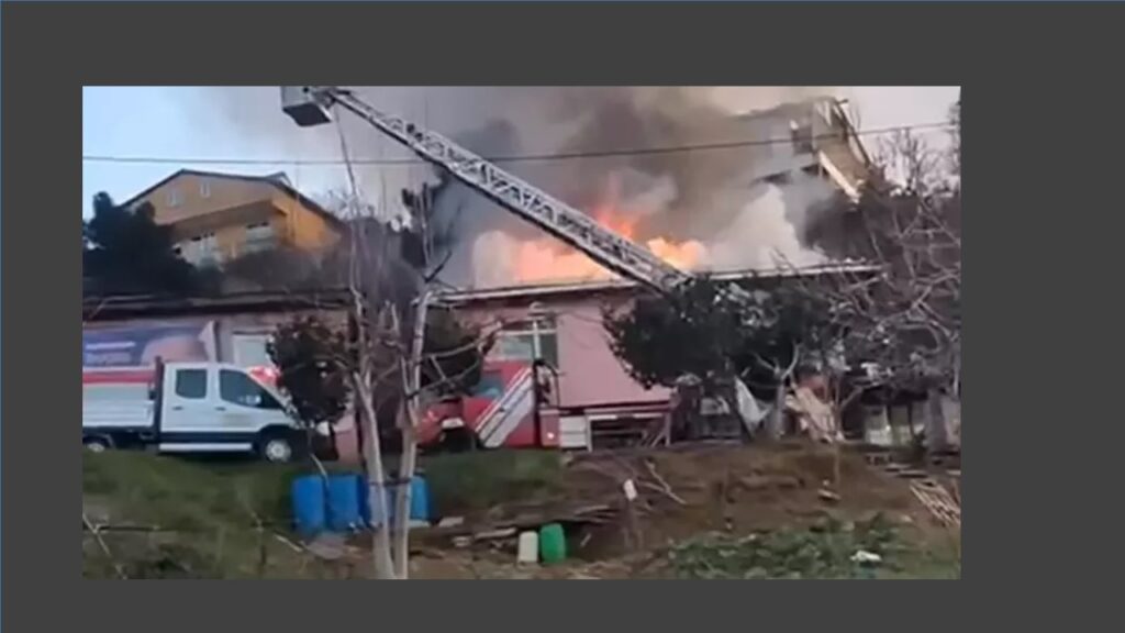 Çubuklu’da yangın paniği. Alev alev yandı