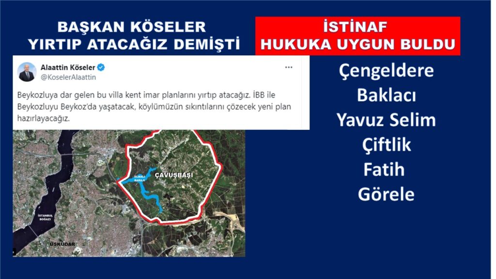 İSTİNAF 6 MAHALLE’NİN İMAR PLANINI UYGUN GÖRDÜ.