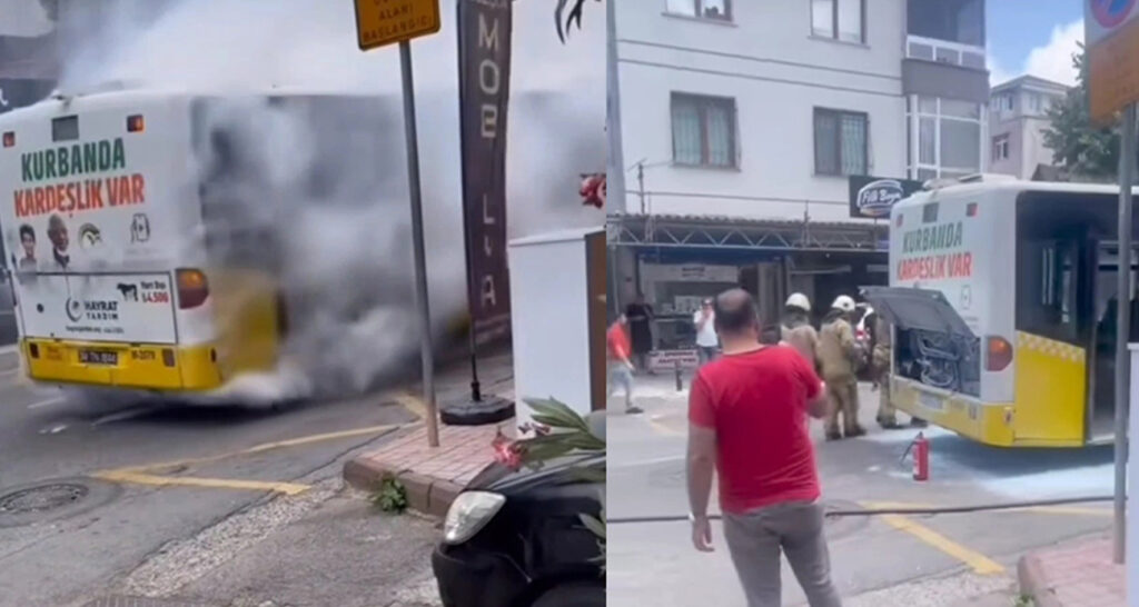 Çavuşbaşı-Üsküdar Otobüsü Kavacık’ta dumanlandı