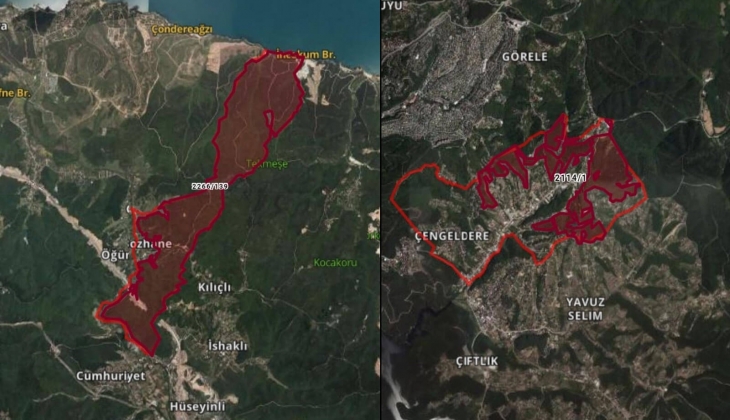 Flash Cumhurbaşkanı Kararı ile orman vasfından çıkartıldılar; Çengeldere, Çayağzı, Elmalı, Tokatköy, Örnekköy, Zerzavatçı, Gümüşsuyu…