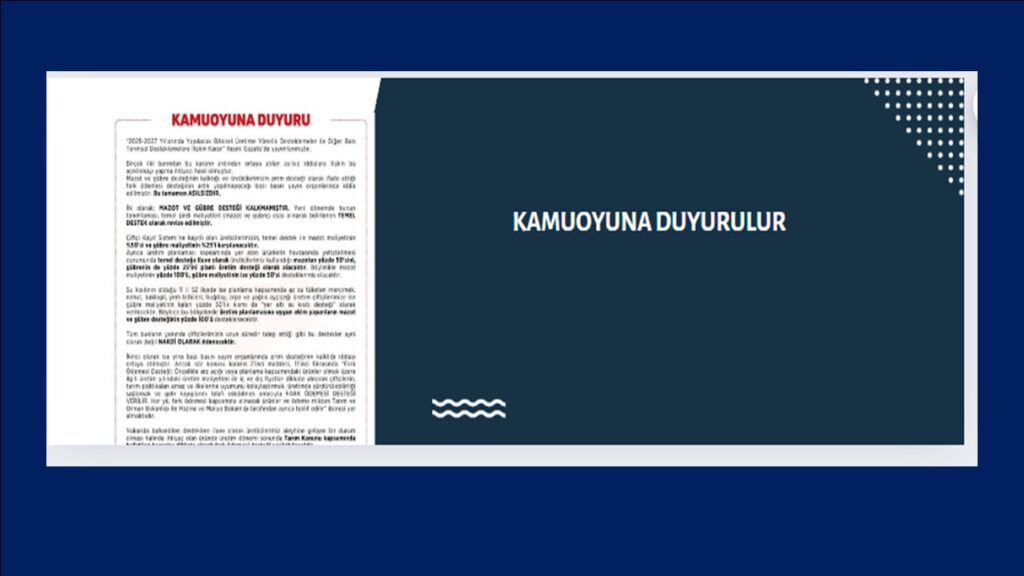 Beykoz İlçe Tarım Müdürlüğü’nden Yalanlama