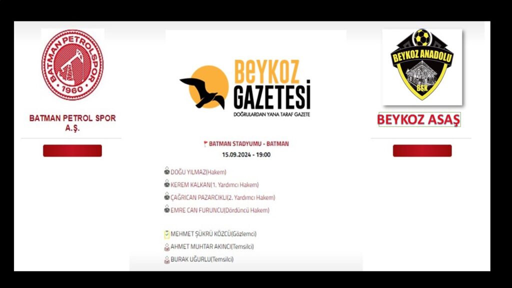 BEYKOZ ASAŞ BATMAN PETROL DEPLASMANINDA KAYIP