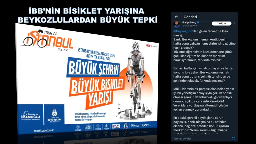 İBB Organizasyonunda Fransa Bisiklet Turu İstanbul etabı Beykoz’u kilitledi. Beykozlulardan büyük tepki