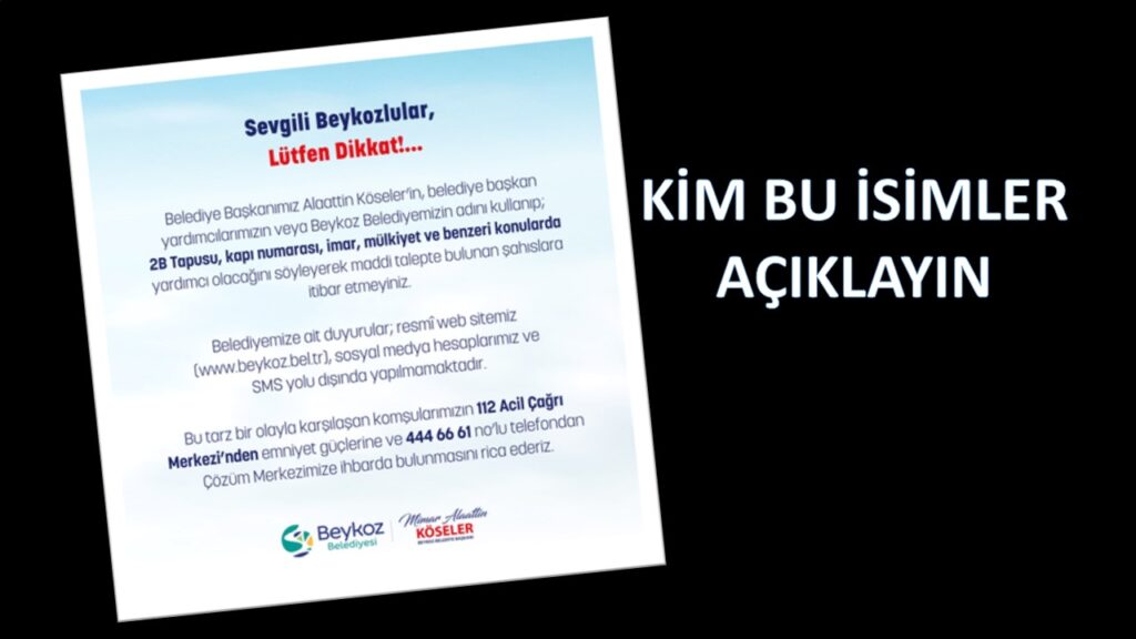 İHSAN YILMAZ’DAN BAŞKAN KÖSELER’E ”AÇIKLAYIN” ÇAĞRISI