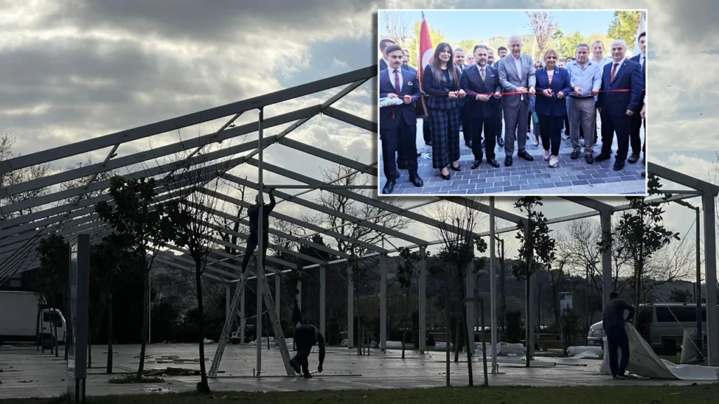 Alaattin Köseler’in bizzat kurdelesini kestiği Süleymancılar’ın çadırı  aylar sonra kaldırıldı