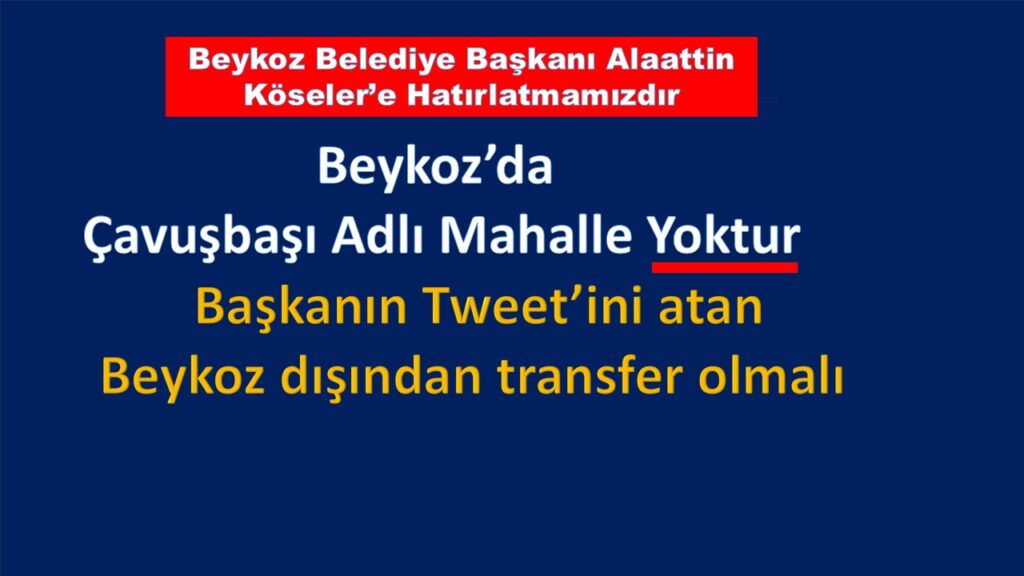 Kadrolar Beykoz Dışından Olunca Böyle Oluyor. Tivit Mesajı Bile Atmayı Beceremeyen Belediye