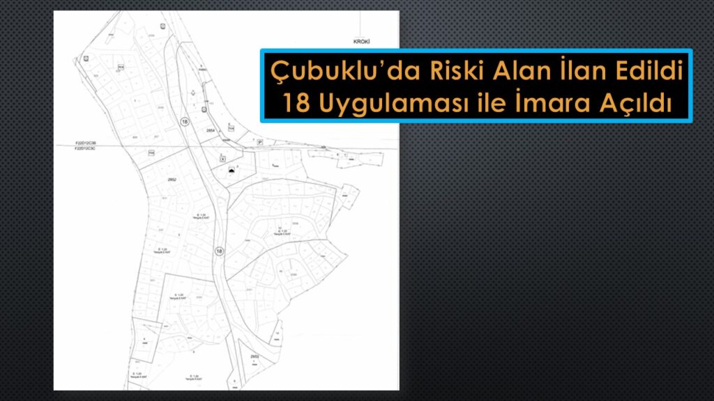 Beykoz Çubuklu’da Riskli Alan Edilen Bölge Askıya Çıktı. Bölge 18 Uygulaması ile İmara Açıldı