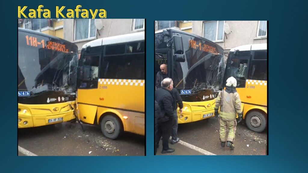 Beykoz’da iki İETT Otobüsü kafa kafaya çarpıştı: 3 Yaralı