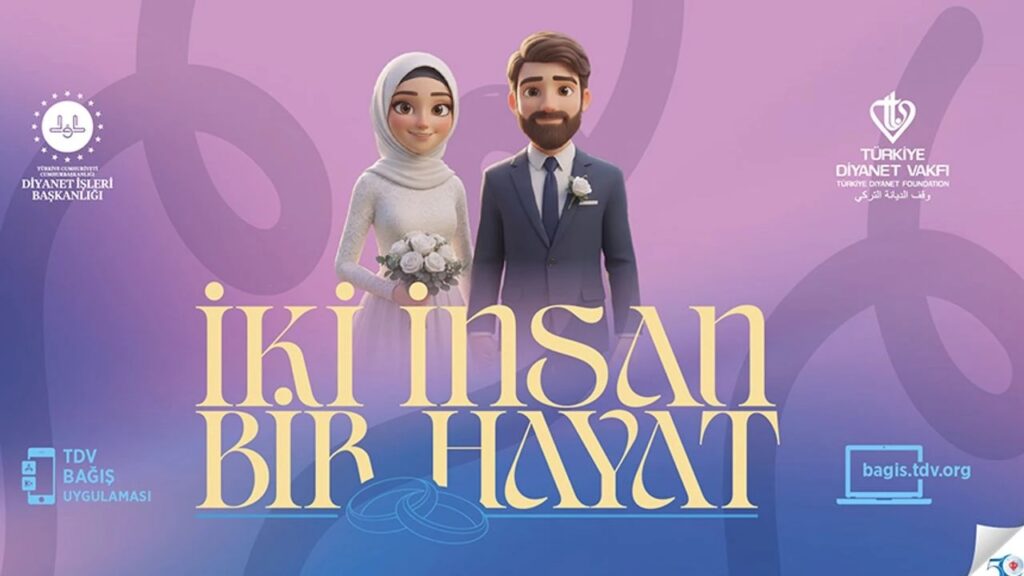 Diyanet Vakfı’ndan yetim, öksüz, ihtiyaç sahibi evlenecek gençlere 500 bin TL hibe