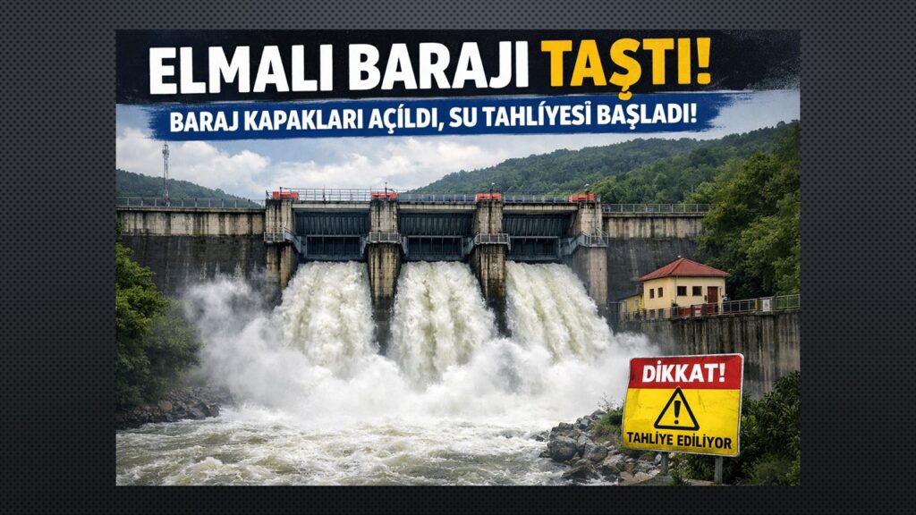 Beykoz Elmalı Barajı Taştı. Su tahliyesi yapılıyor. Bölge halkının dikkatine…