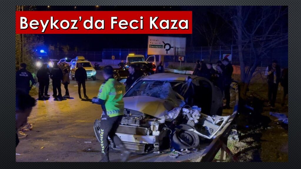 Beykoz’da servis minibüsü ile otomobil çarpıştı: 1’i ağır 11 yaralı