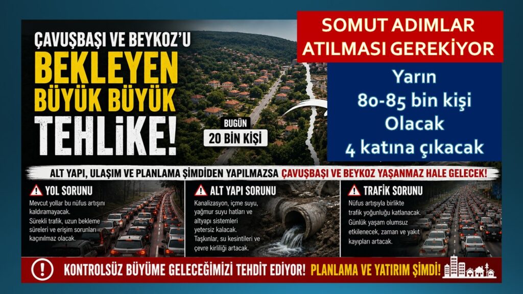 Çavuşbaşı ve Beykoz’u bekleyen büyük TEHLİKE. Nüfus 3 katına çıkıyor…