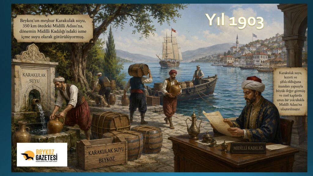 Beykoz’dan 1903 yılında 350 Km. ötedeki Midilli adasına giden su….