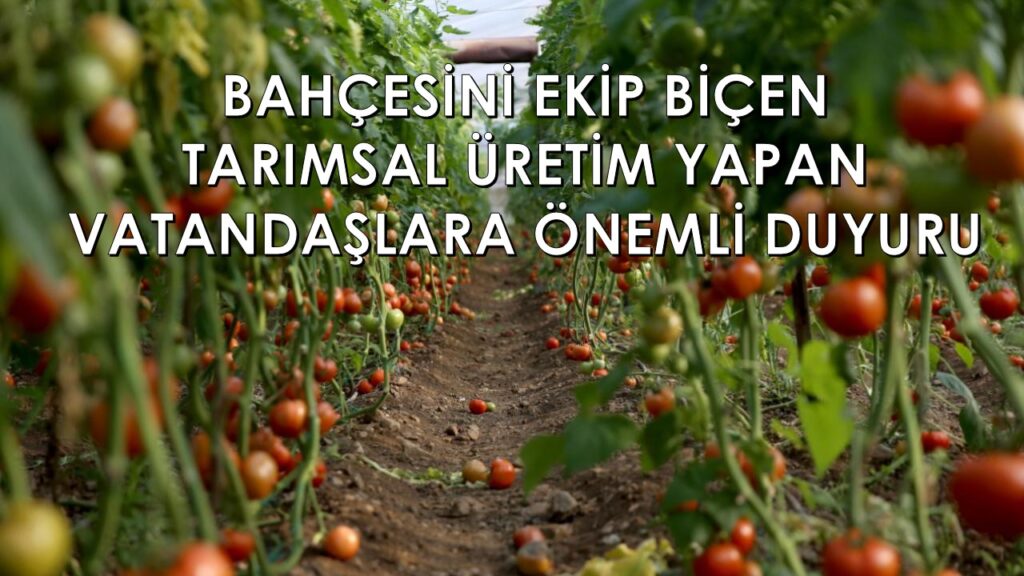 Bunu Yapmayan Vatandaşlar Bahçesini Ekip Biçemeyecek
