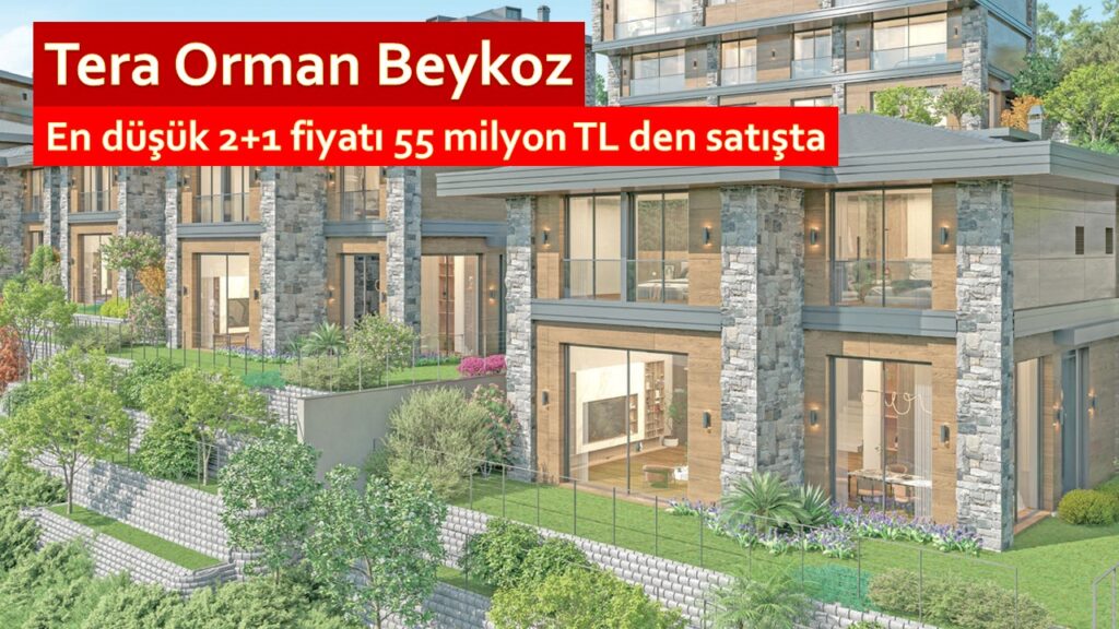 Tera Grup, Tera Orman Beykoz Villalarını en düşük 55 milyon TL den satışa çıkardı