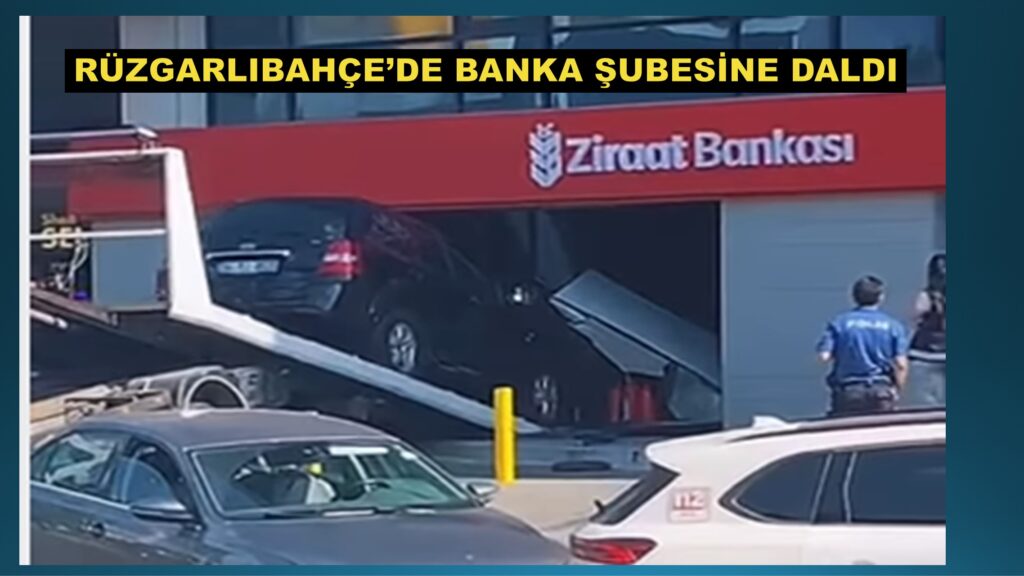 Beykoz Rüzgarlıbahçe’de Jeep Banka Şubesine Daldı