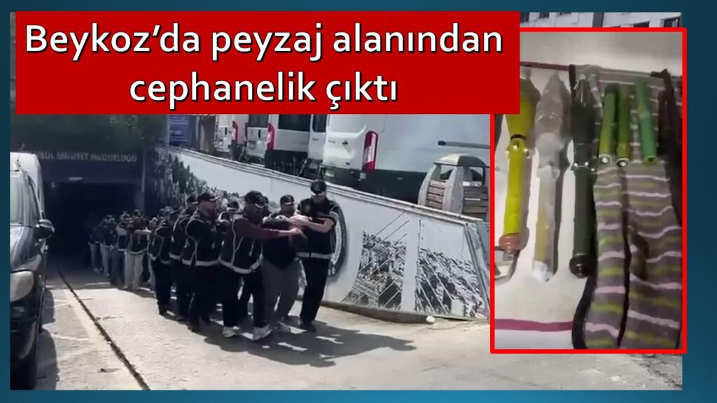 Beykoz’daki peyzaj alanından cephanelik çıktı. Roket atar, mini anti tak…